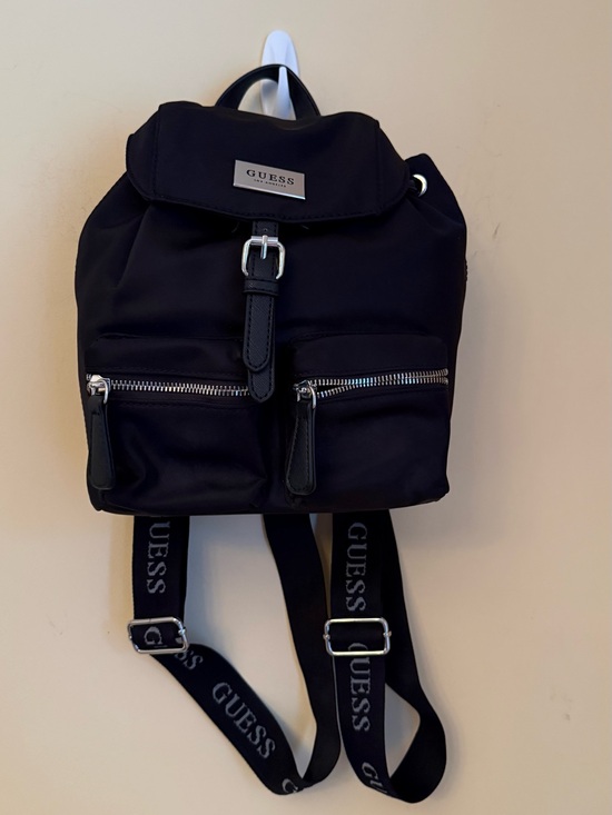 guess mini nylon backpack Womens Eco Gemma Backpack, Drawstring Flap, Black : GUESS: Clothing, Shoes & Jewelry Ideal for off Guess Handbags Guess Originals Mini
